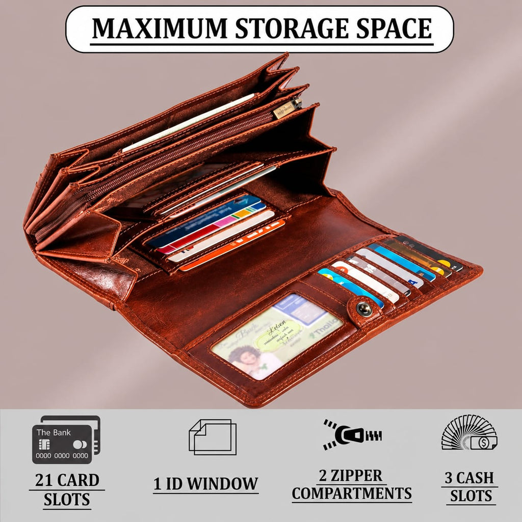 Tierra long format wallet flap
