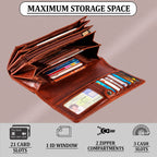 Tierra long format wallet flap